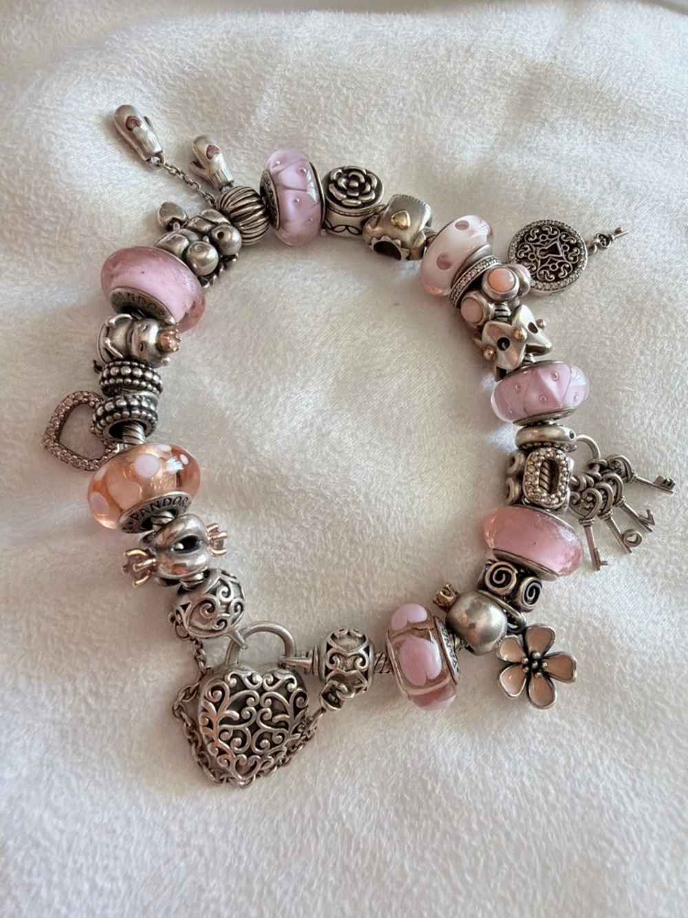 Pandora Retired Collector’s Pretty in Pink Bracelet